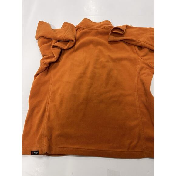 Lands End Quarter Zip Men's Large Pullover Polartec Polyester Orange Fleece - Picture 6 of 7